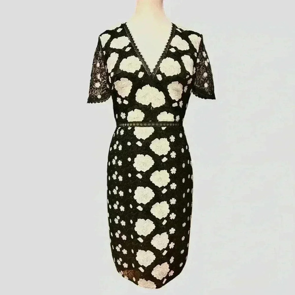 ML MONIQUE LHUILLIER EVA LACE DRESS SIZE 4 NWT - Picture 4 of 16